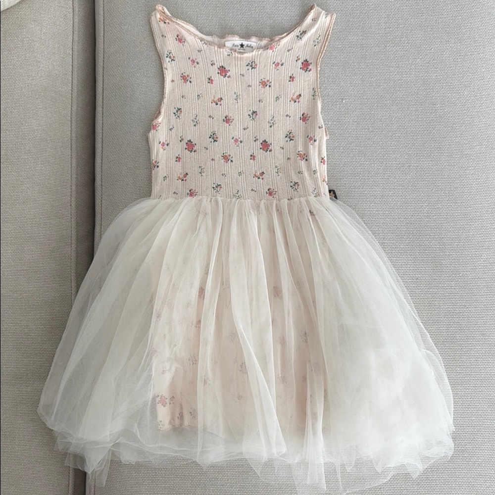 Petite Hailey Cream Embellished Tiered Sundress size 3